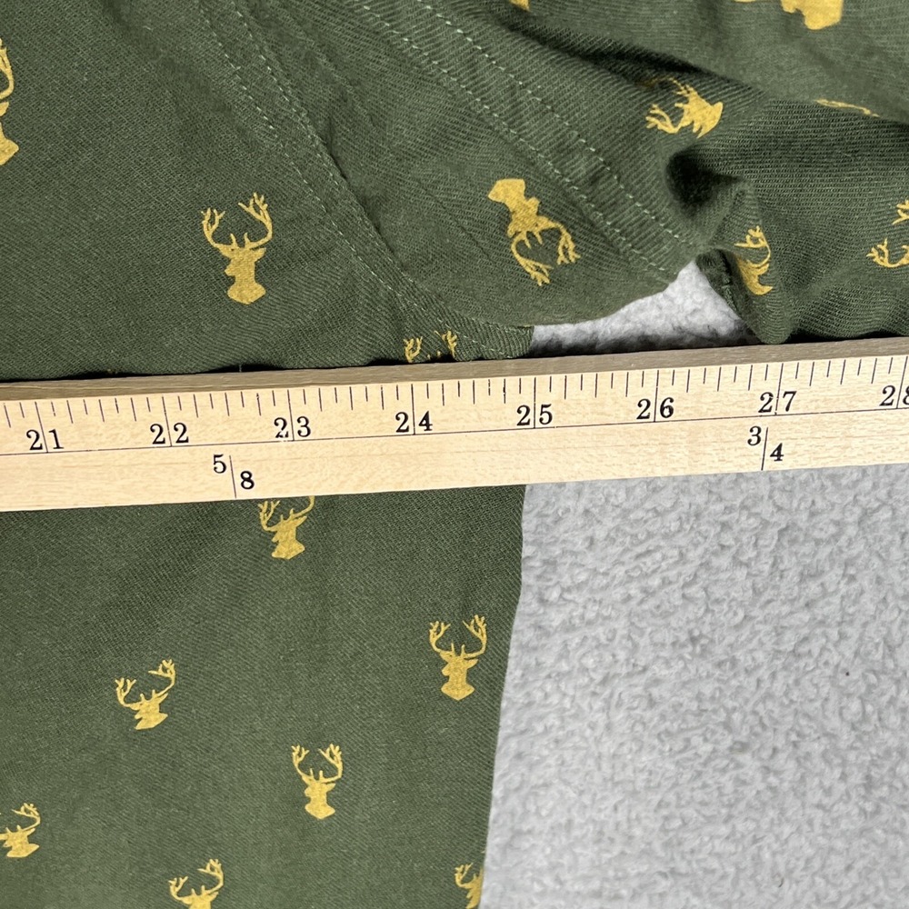 DULUTH Trading Untucked Mens LT Relaxed Fit Flannel Shirt Green Deer Buck Print‎ - Picture 10 of 12